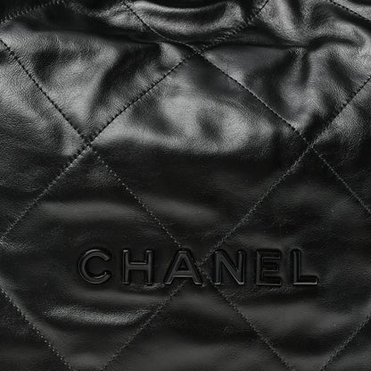 Chanel Shiny Calfskin Quilted Chanel 22 So Black 9 of 12