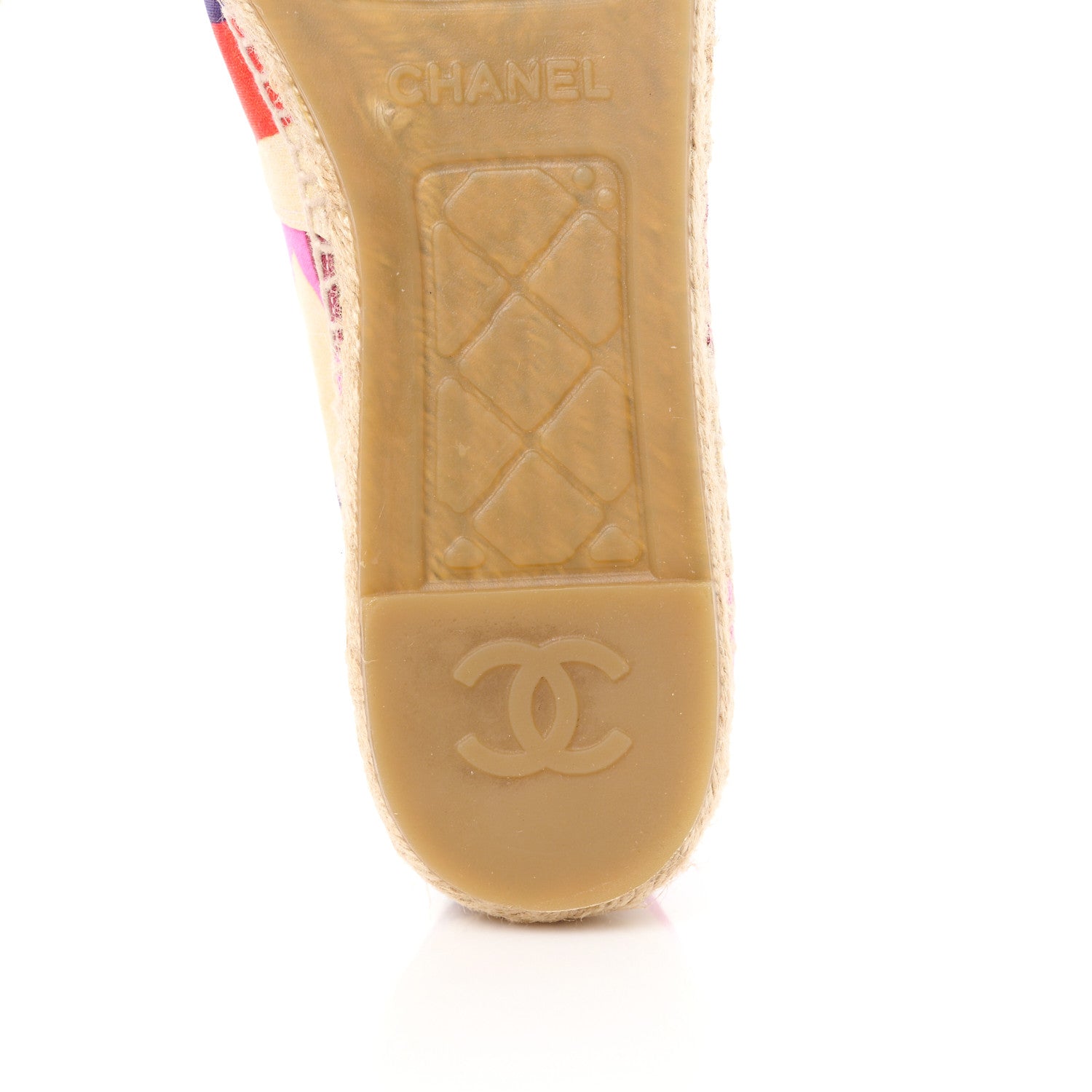 Chanel Fabric Patent CC Espadrilles 40 Multicolor Black 7 of 10