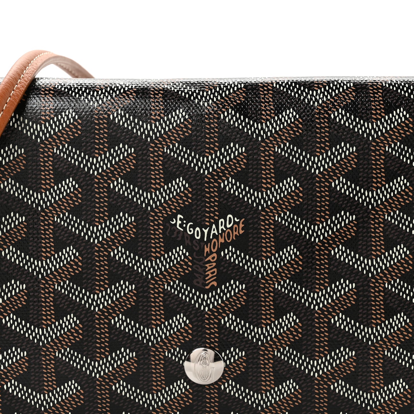 Goyardine Plumet Wallet Clutch Black Gold