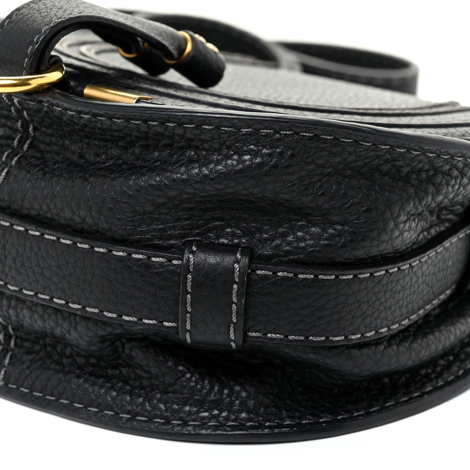 Chloe Calfskin Mini Marcie Round Crossbody Bag Black 10 of 11
