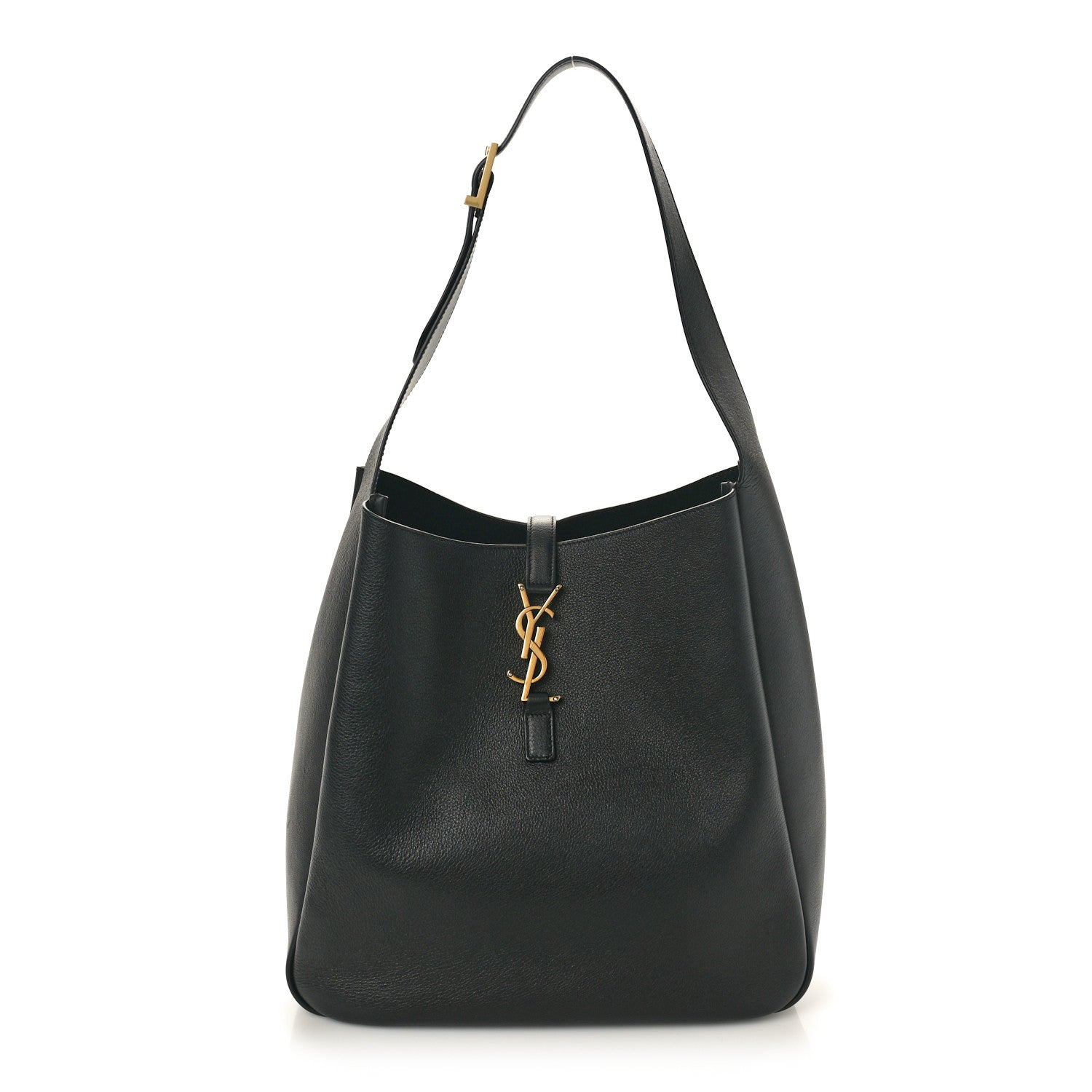 Saint Laurent Smooth Calfskin Large Le 5 A 7 Soft Hobo Black 1 of 9
