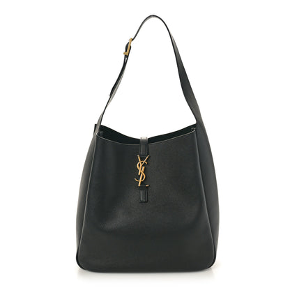 Saint Laurent Smooth Calfskin Large Le 5 A 7 Soft Hobo Black 1 of 9