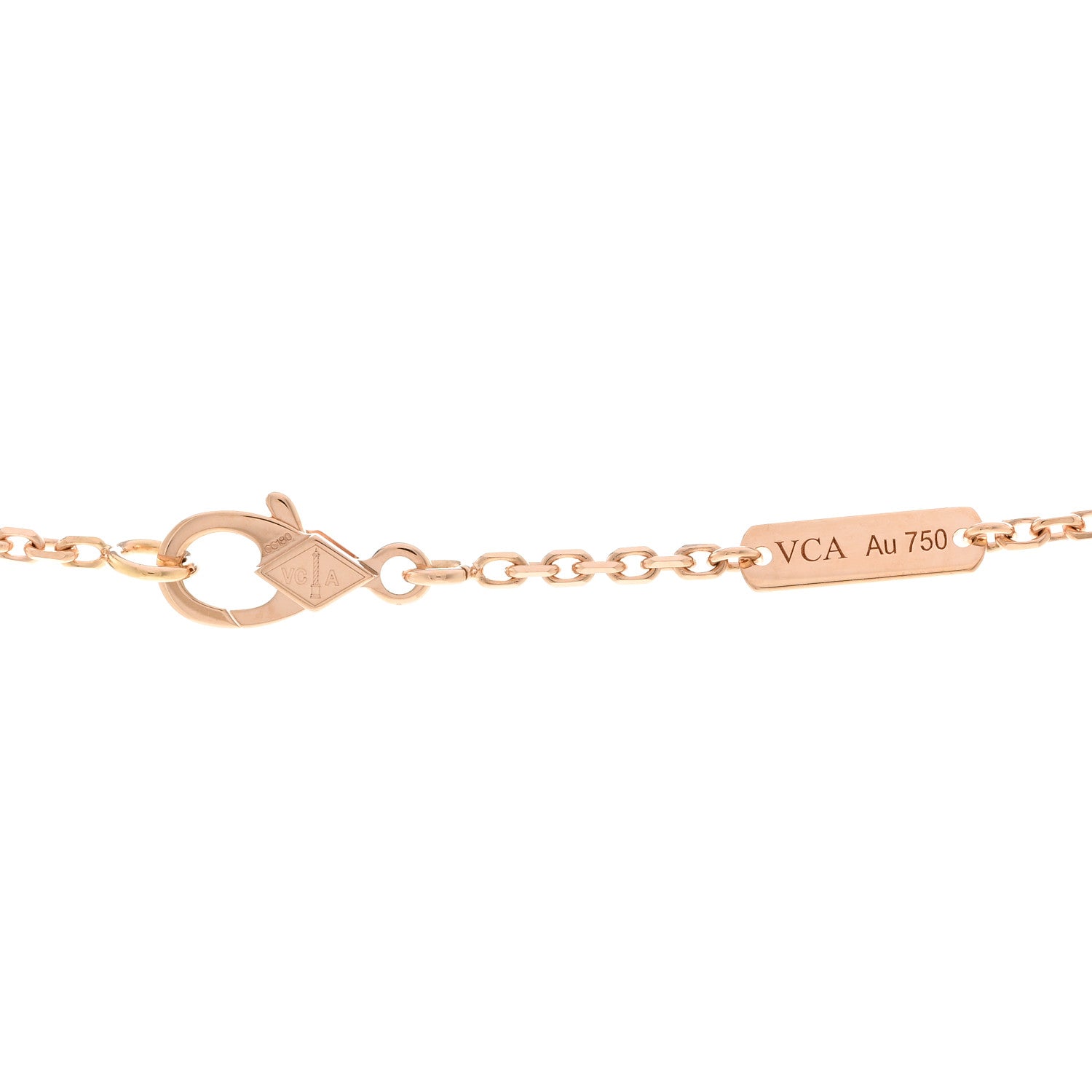 Van Cleef & Arpels 18K Rose Gold Diamond Small Frivole Pendant Pave Necklace 4 of 6