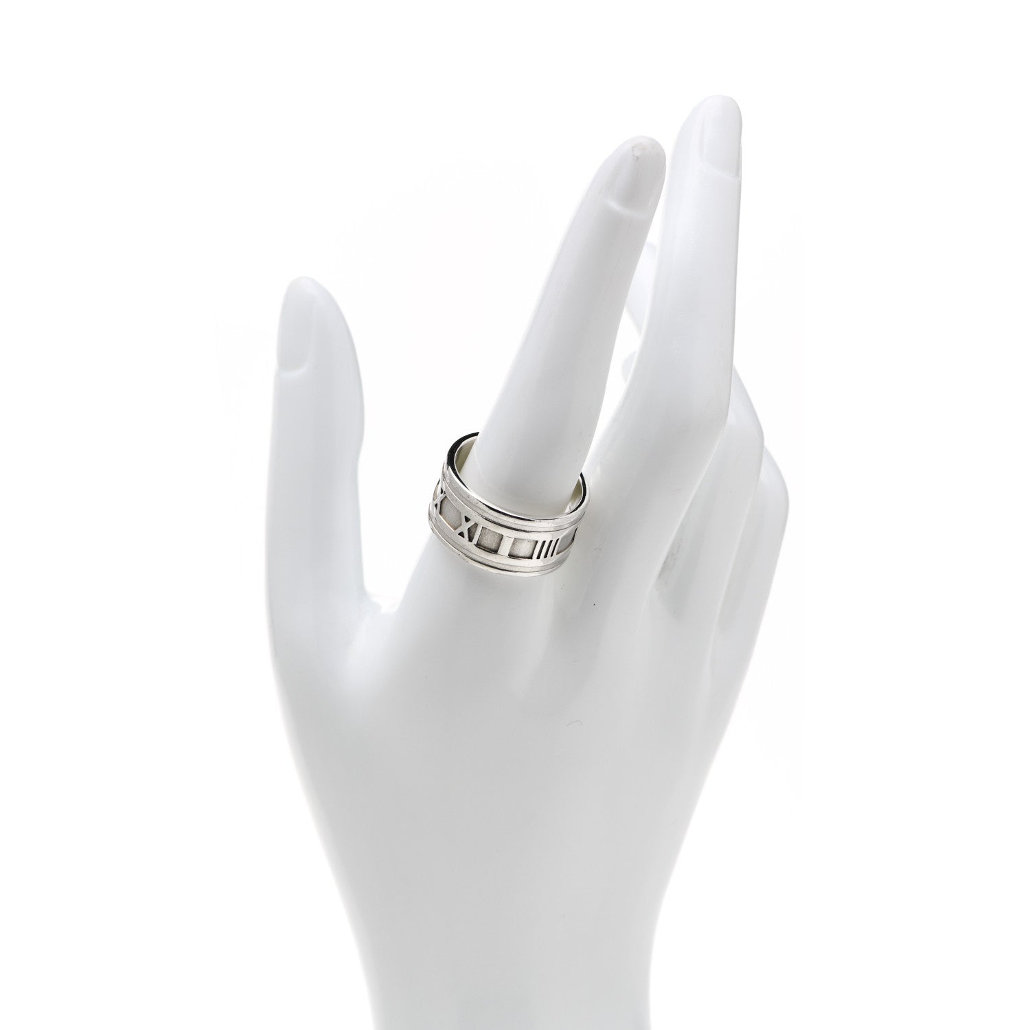 Tiffany Sterling Silver Atlas 12mm Band Ring 65 11 2 of 5