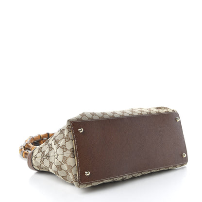 Gucci Monogram Bamboo Handle Bag Brown 4 of 10
