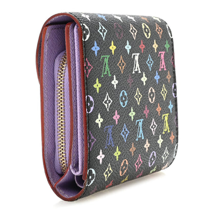 Louis Vuitton Monogram Multicolor Joey Wallet Black Violet 3 of 7