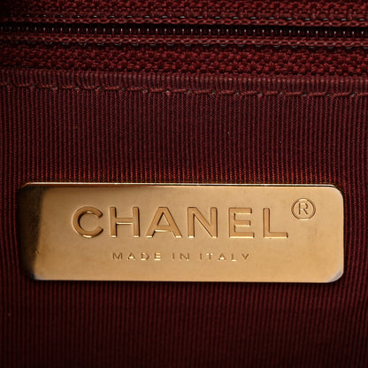 Chanel Lambskin Quilted Chain Infinity Top Handle Flap Black 6 of 10