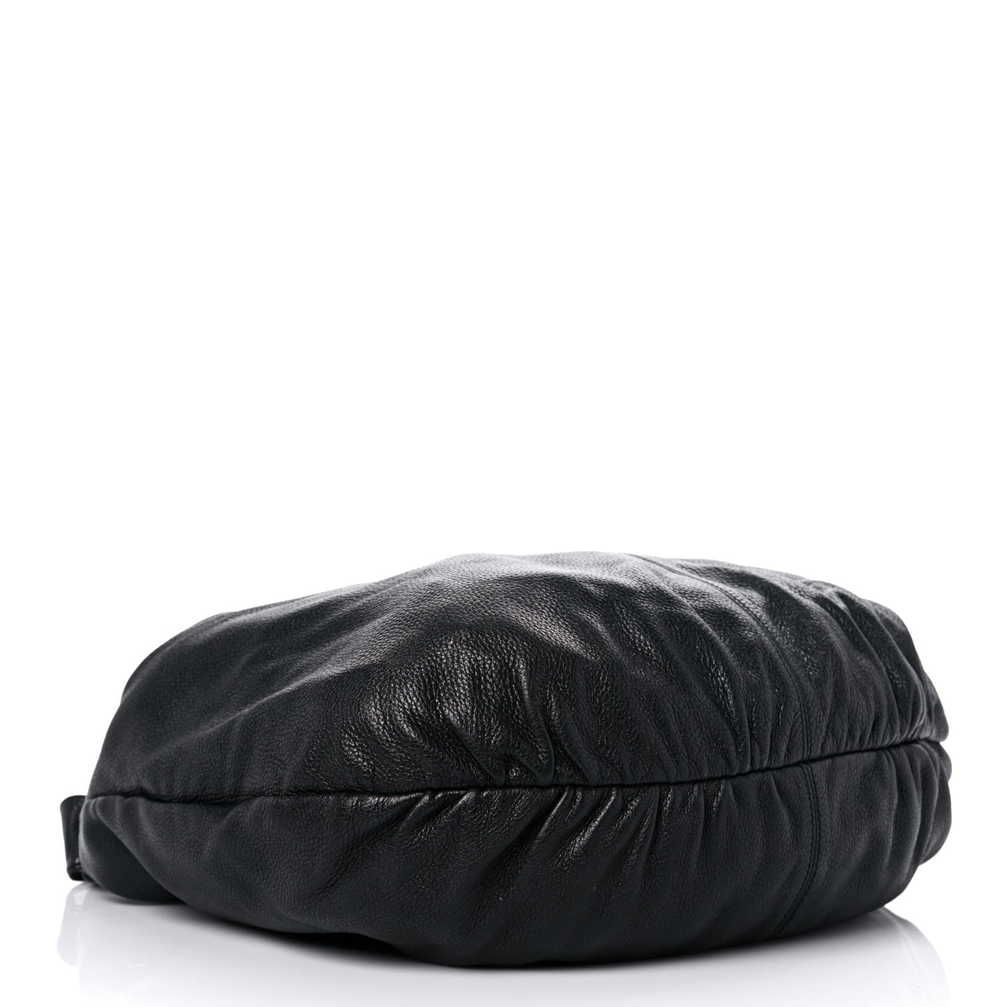 Pebbled Calfskin Medium Jungle Hobo Black