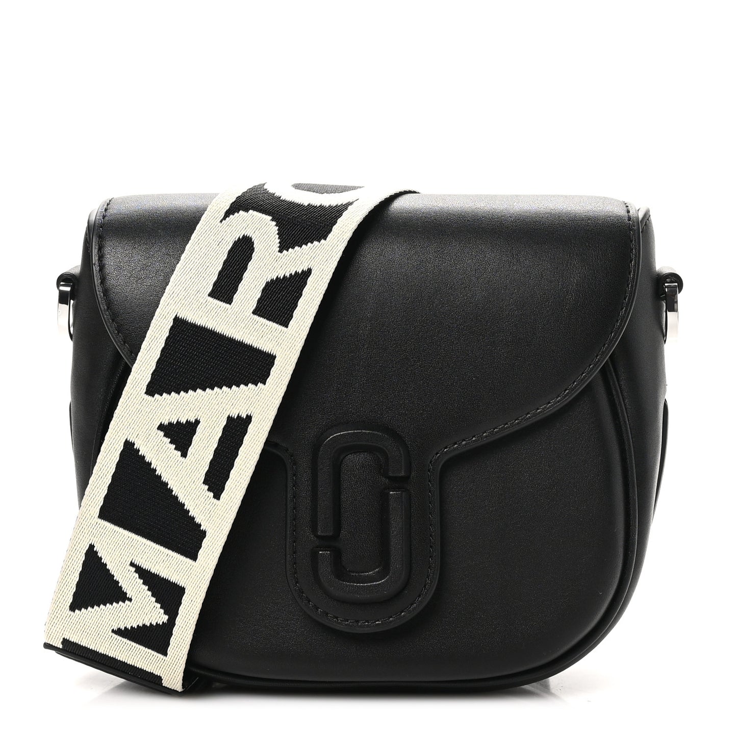 Calfskin Small The Covered J Marc Saddle Bag Black