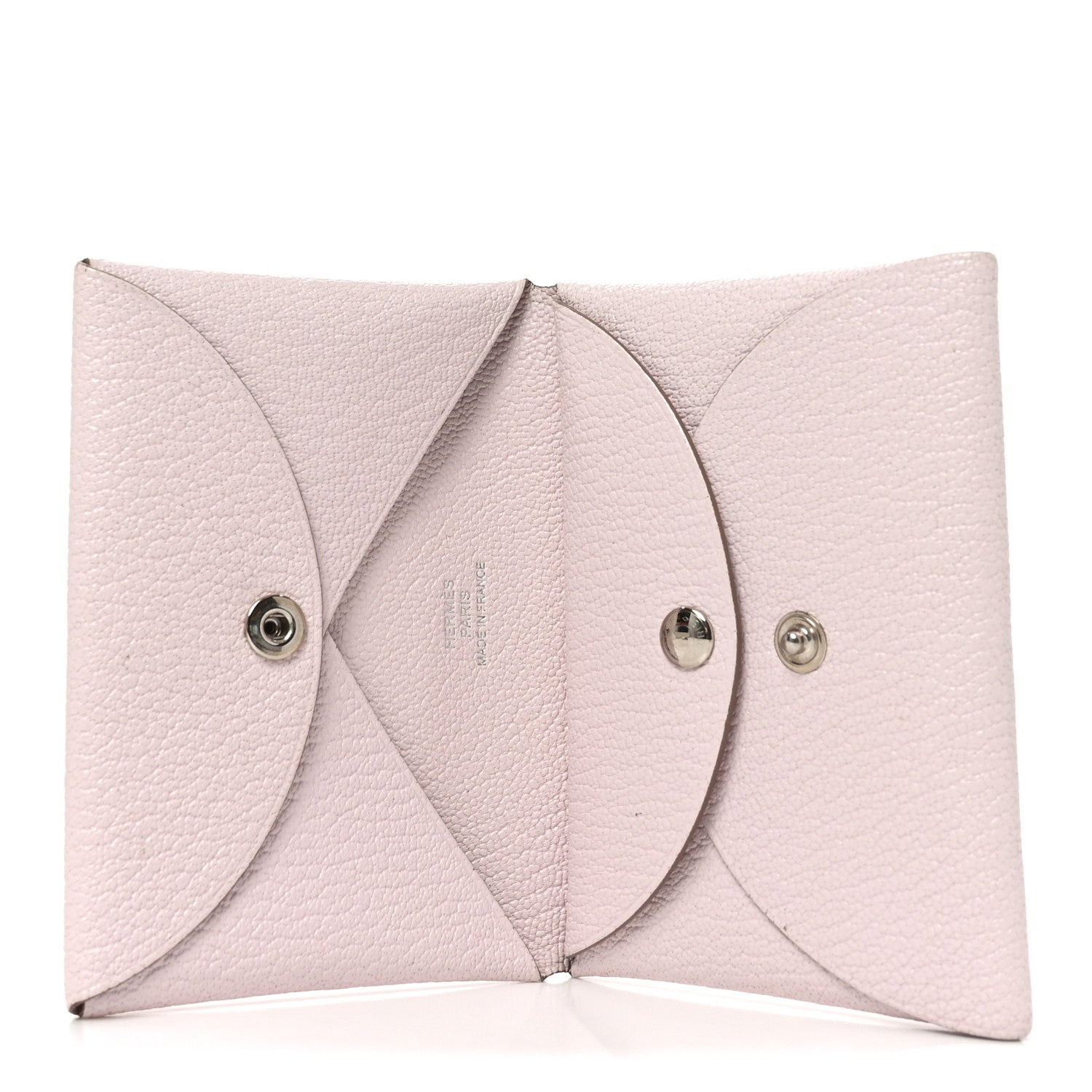 Hermes Chevre Mysore Calvi Duo Card Case Mauve Pale 5 of 8