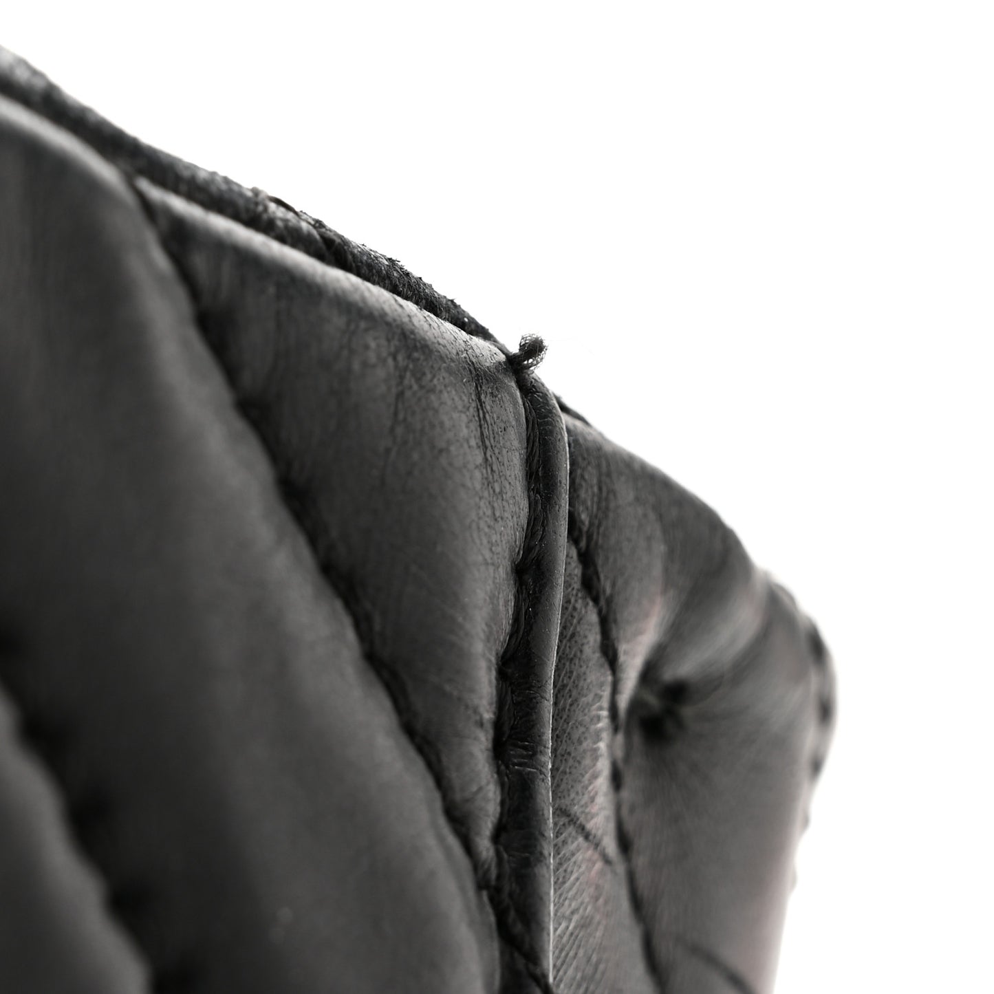 Lambskin Chevron Quilted Single Flap Black