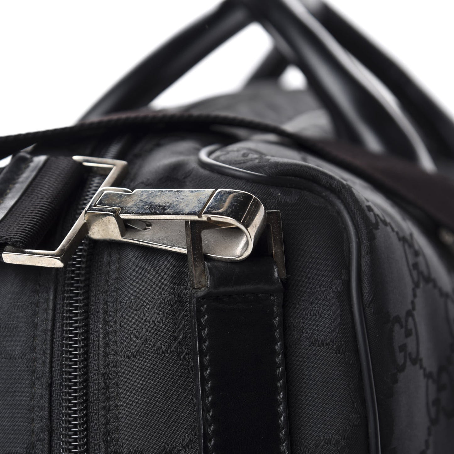 Nylon Monogram Large Duffle Bag Black