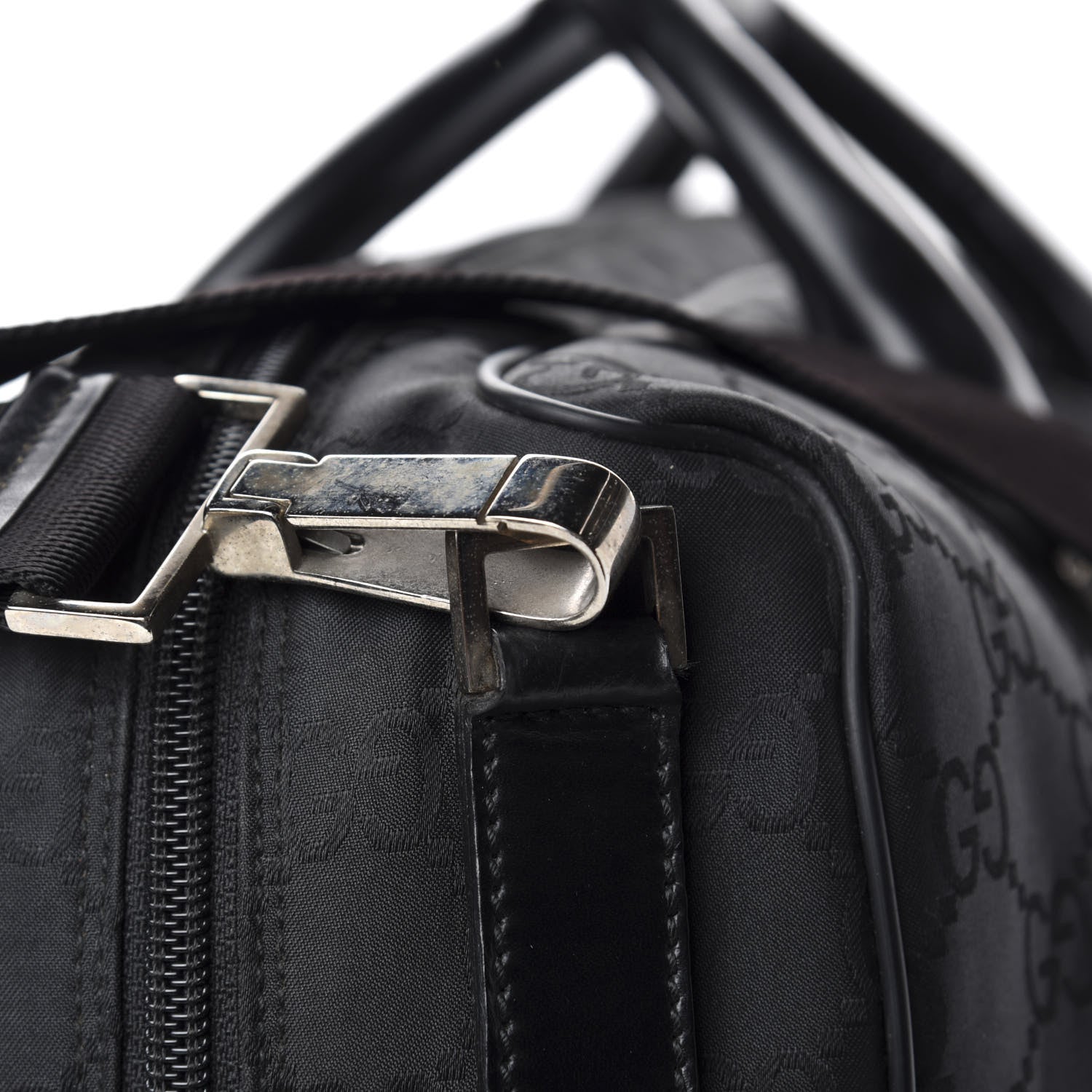Gucci Nylon Monogram Large Duffle Bag Black 8 of 11