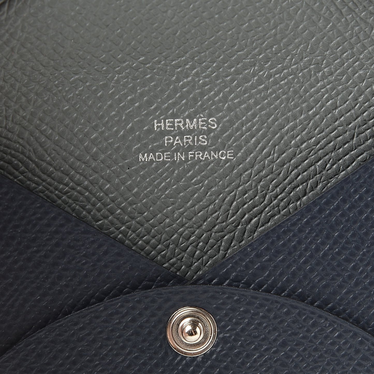 Epsom Verso Calvi Card Case Bleu Indigo Vert Amande
