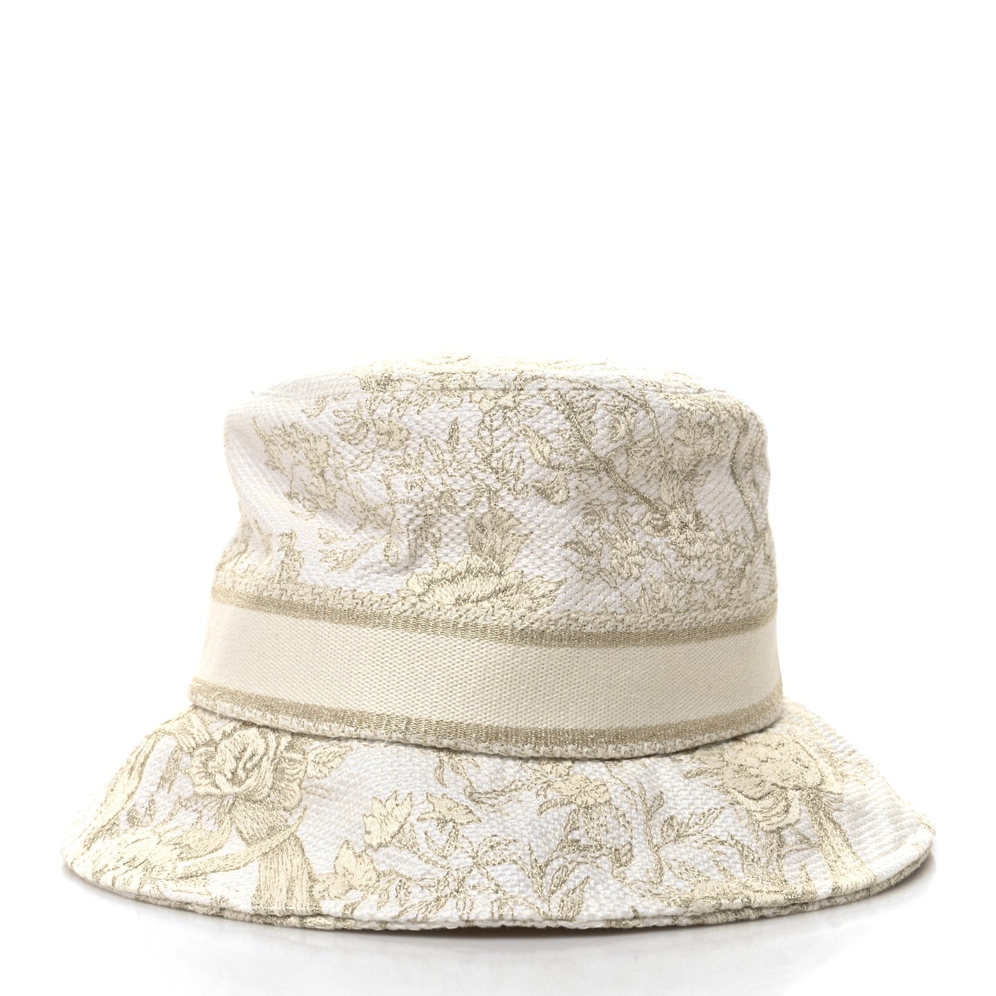 Cotton D-Bobby Small Brim Bucket Hat 57 White Gold