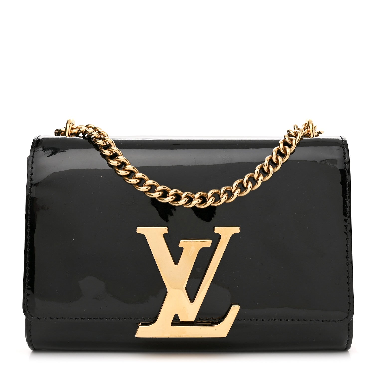 Louis Vuitton Patent Chain Louise MM Black 1 of 9