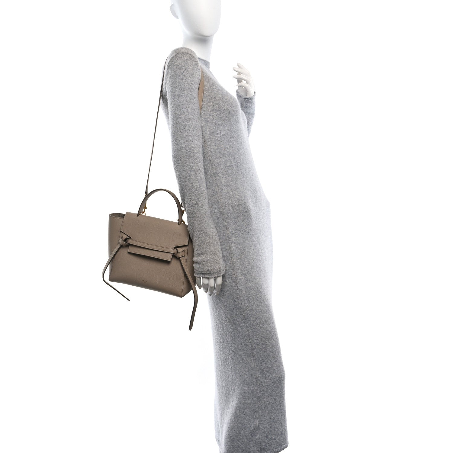Celine Grained Calfskin Micro Belt Bag Light Taupe 2 of 10