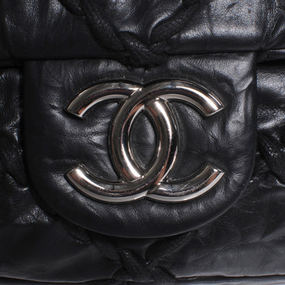 Chanel Calfskin Ultra Stitch Oversize Flap Black 5 of 9