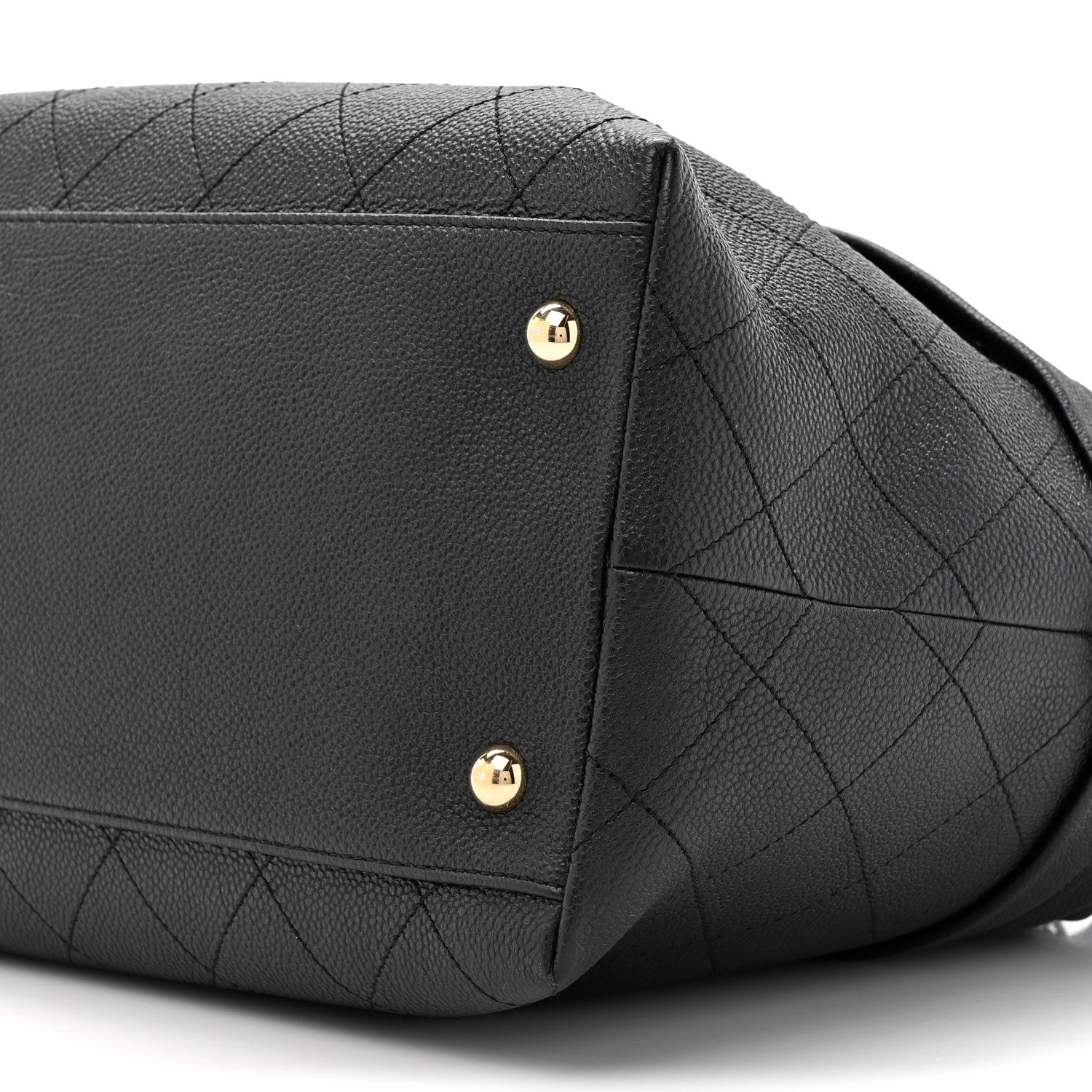 Chanel Crumpled Grained Calfskin Zip and Carry Shopping Tote Black 9 of 11