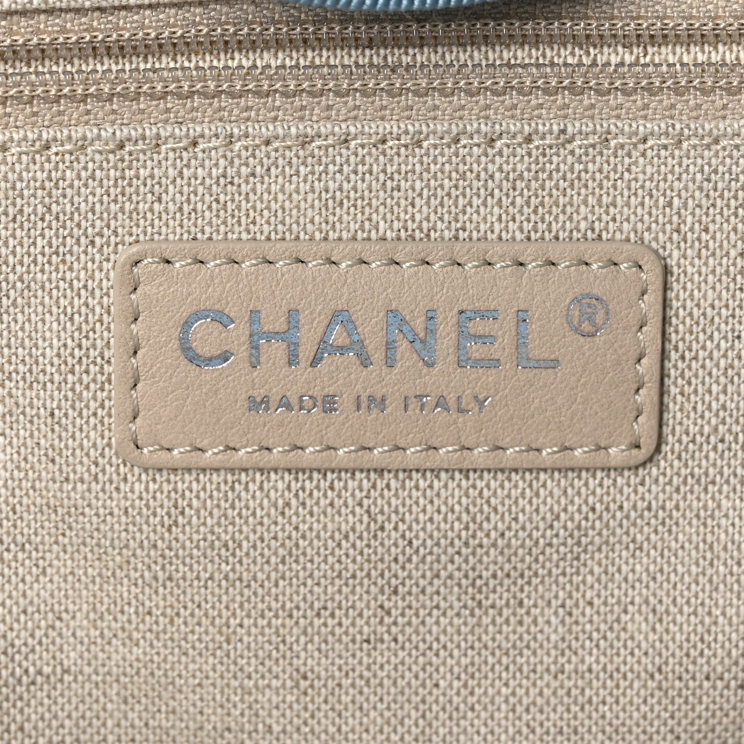 Chanel Mixed Fibers Medium Deauville Tote Light Blue 6 of 11