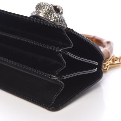 Gucci Calfskin Bamboo Mini Thiara Top Handle Bag Black 6 of 11