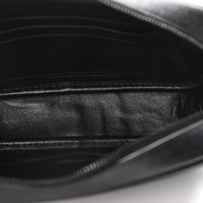 Saint Laurent Grain De Poudre Matelasse Monogram Mini Lou Camera Bag Black 5 of 9