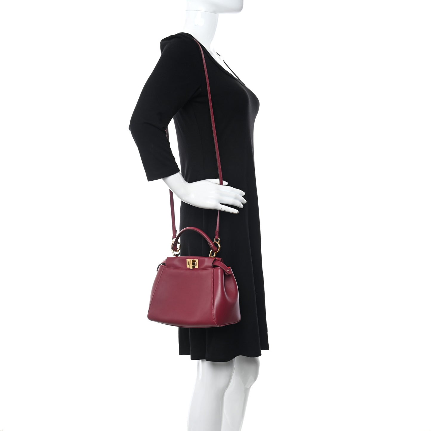 Nappa Monster Eyes Mini Peekaboo Iconic Satchel Amarena Fiamma