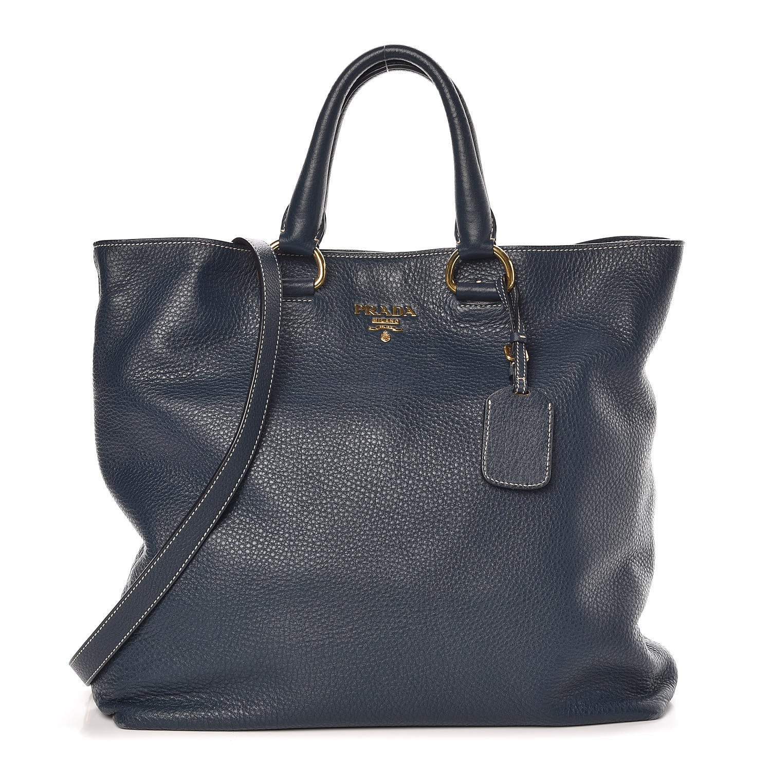 Prada Vitello Daino Shopping Tote Inchiostro 1 of 14