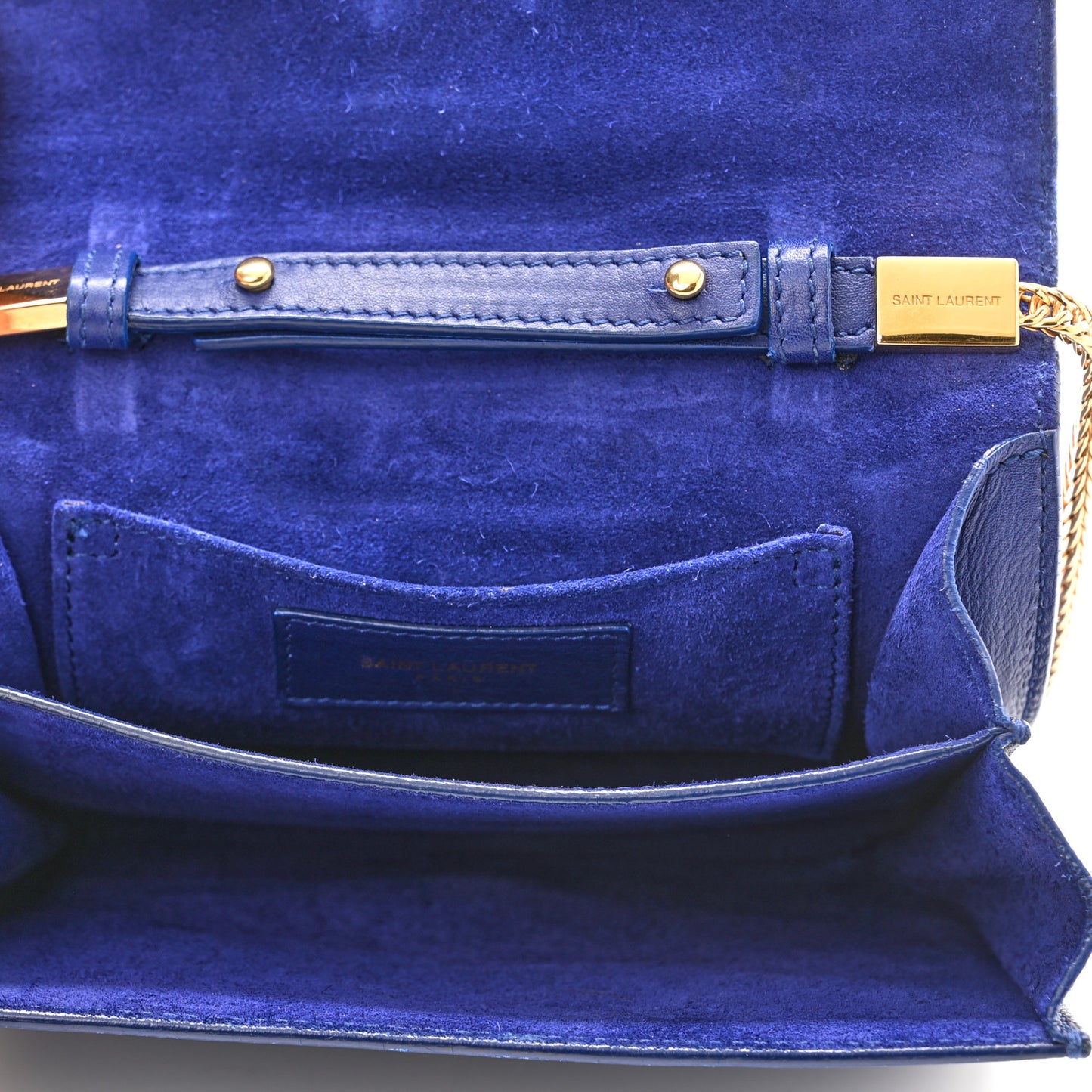 Calfskin Small Classic Y Satchel Blue