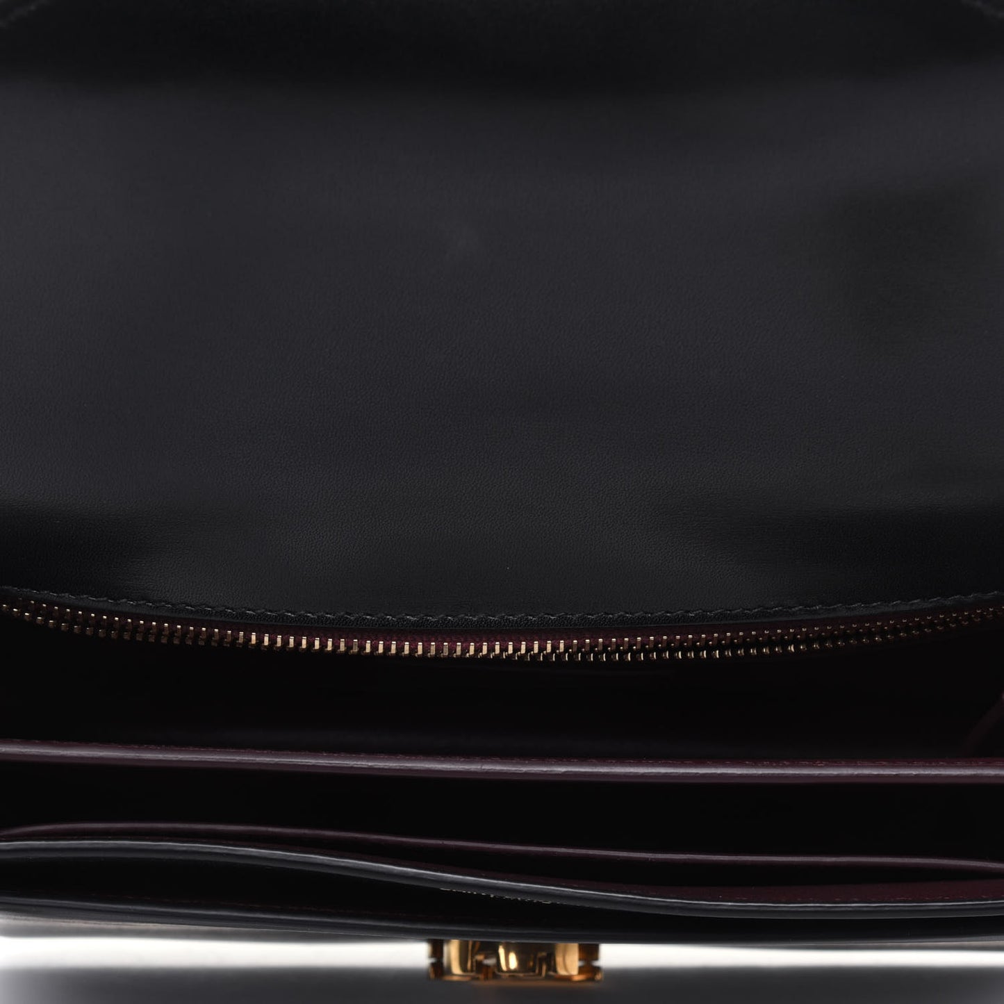 Smooth Calfskin Monogram Cassandra Clasp Bag Black