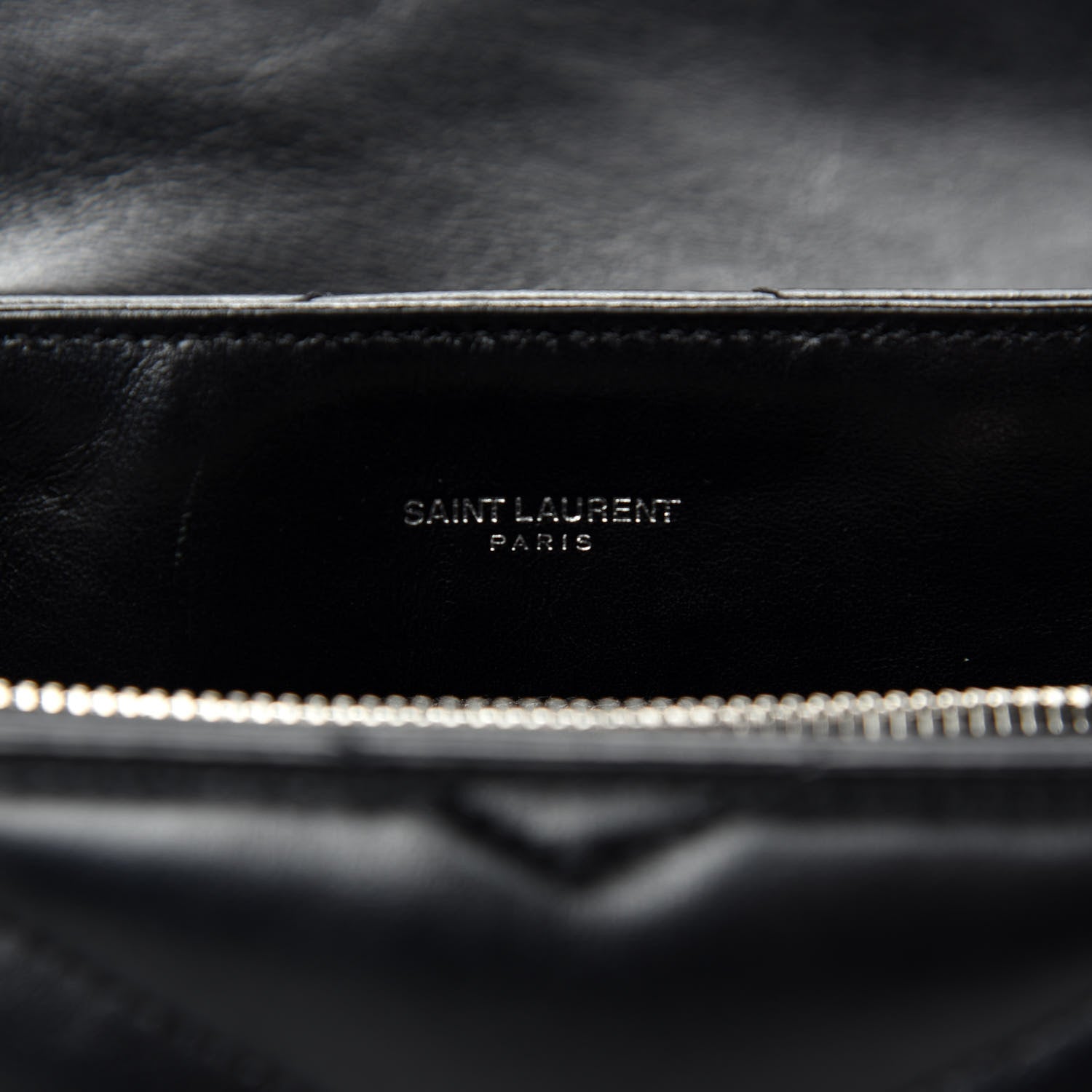 Saint Laurent Calfskin Y Quilted Monogram Medium Loulou Chain Satchel Black 10 of 12