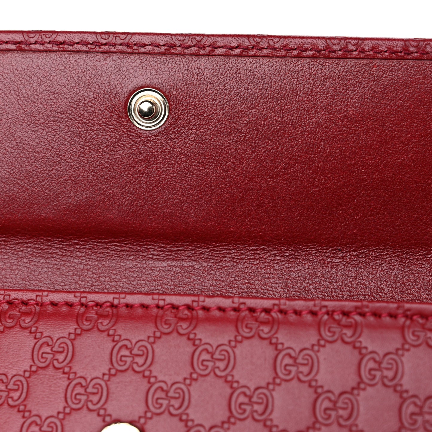Soft Microguccissima Continental Zip Wallet Red
