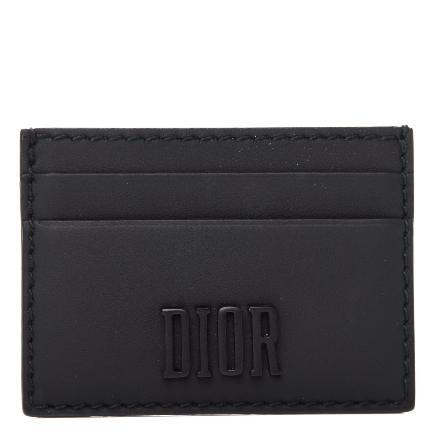 Calfskin D-Fence Card Holder Black