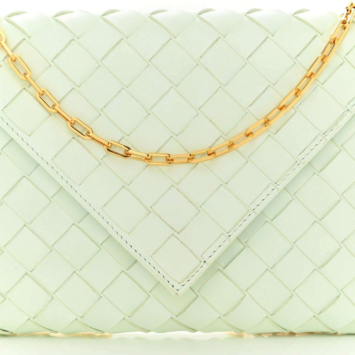 Nappa Intrecciato Envelope Pouch Glacier