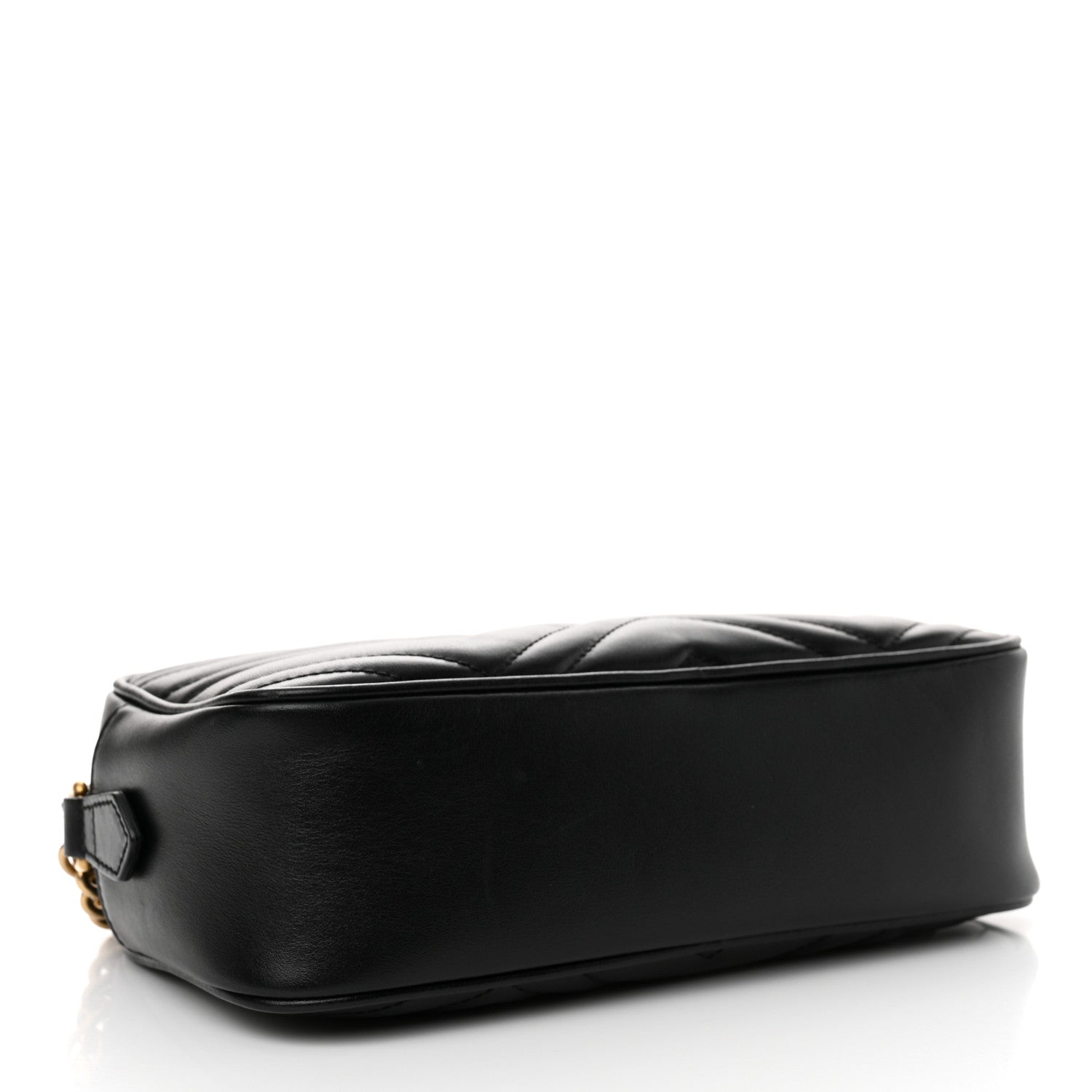 Gucci Calfskin Matelasse Small GG Marmont Chain Shoulder Bag Black 4 of 13