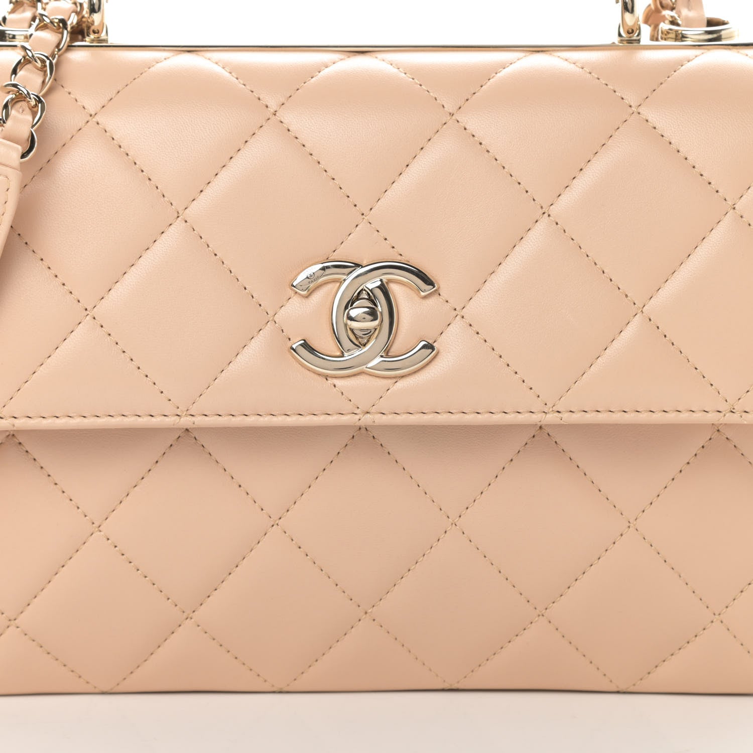 Chanel Lambskin Quilted Small Trendy CC Dual Handle Flap Bag Beige 8 of 12