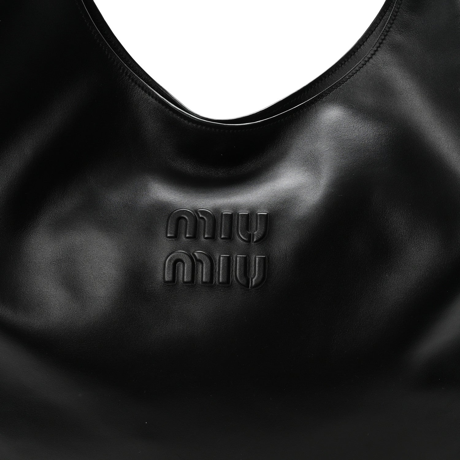 Miu Miu Soft Calf Softy Hobo Bag Black 7 of 10