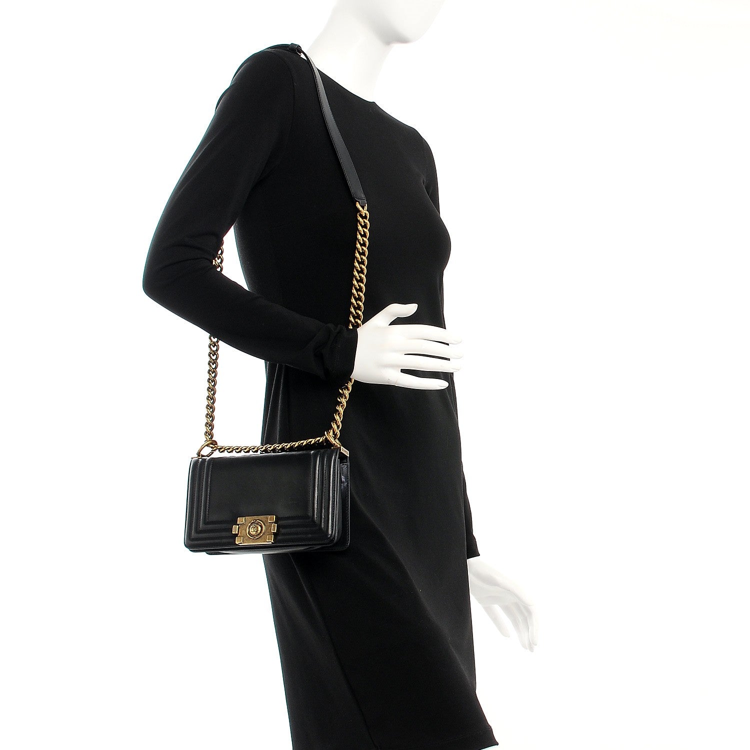 Chanel Calfskin Small Boy Flap Black 2 of 9