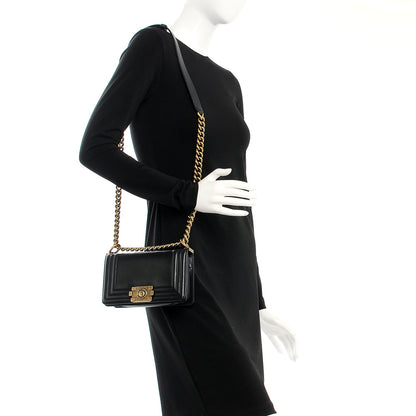 Chanel Calfskin Small Boy Flap Black 2 of 9