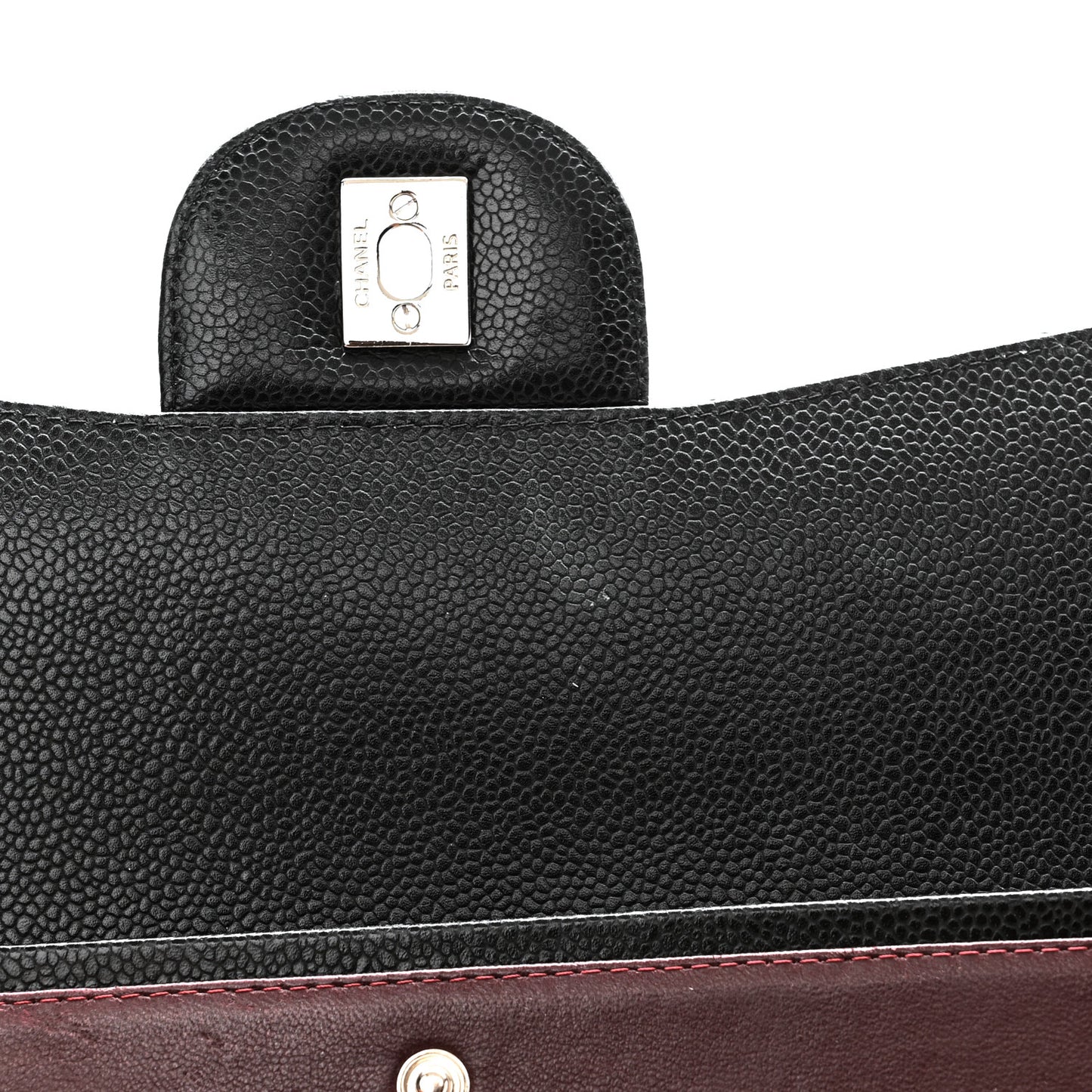 Caviar Quilted Maxi Double Flap Black