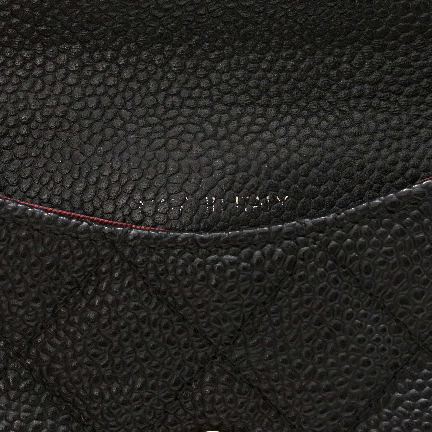 Caviar Quilted Flap Zip Card Holder Black