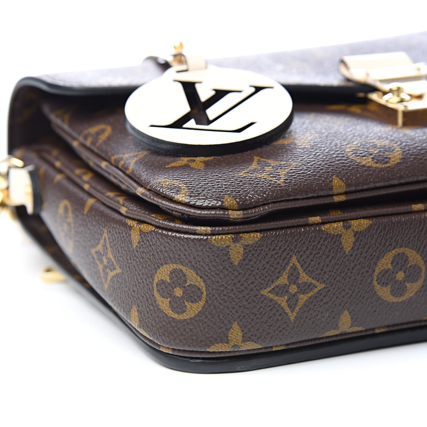 Monogram Braided Pochette Metis Creme Beige