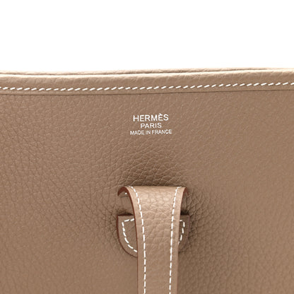Hermes Taurillon Clemence Evelyne III PM Etoupe 6 of 11