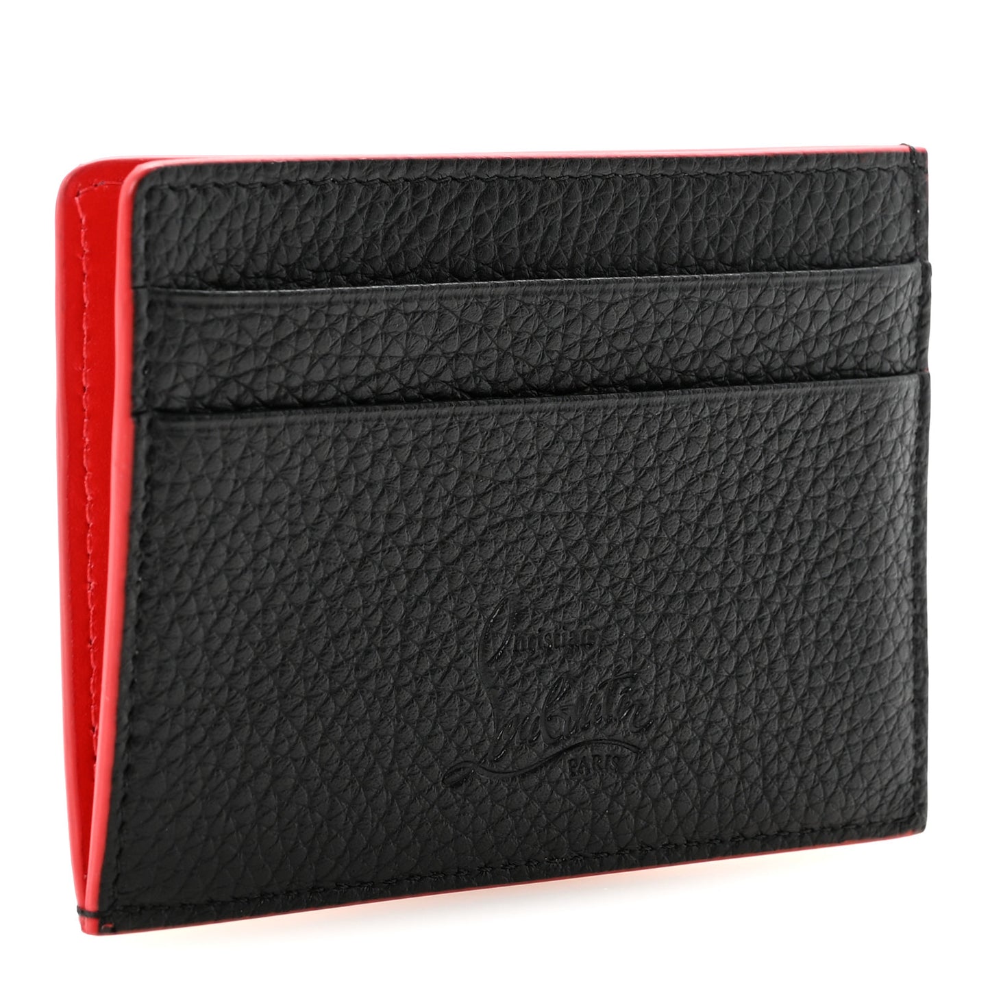 Calfskin Paris Spikes Kios Card Holder Black