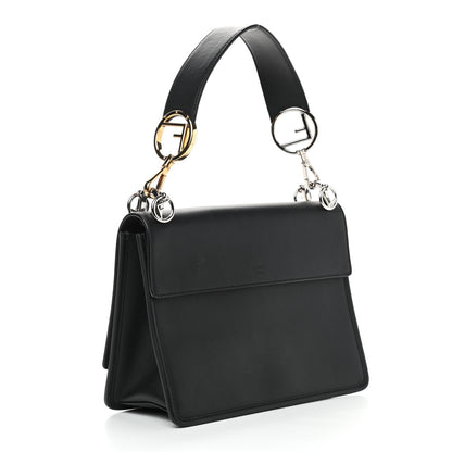Fendi Vitello Century Velvet F is Fendi FF Kan I Shoulder Bag Black Tobacco 3 of 10