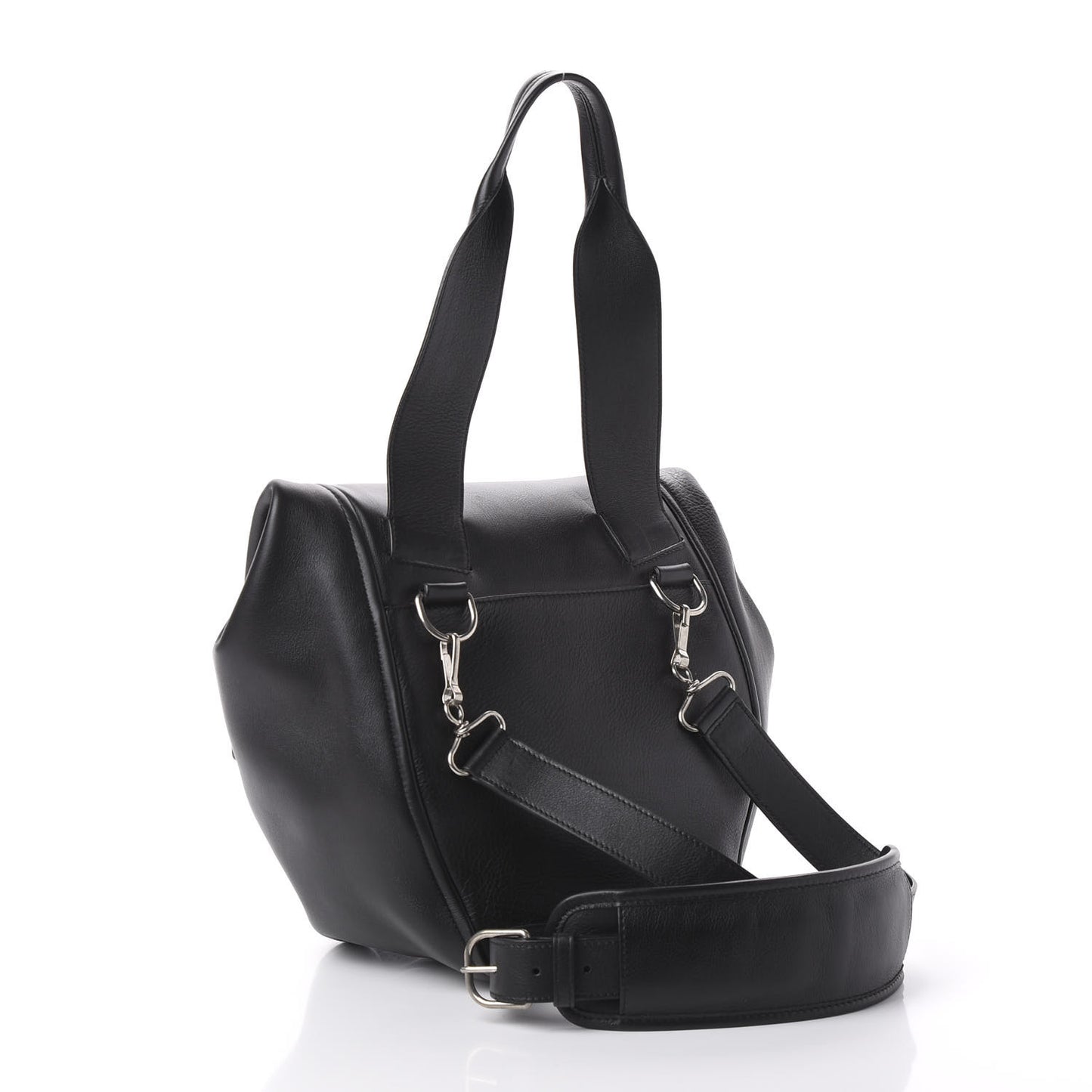 Calfskin Convertible Shoulder Bag Black