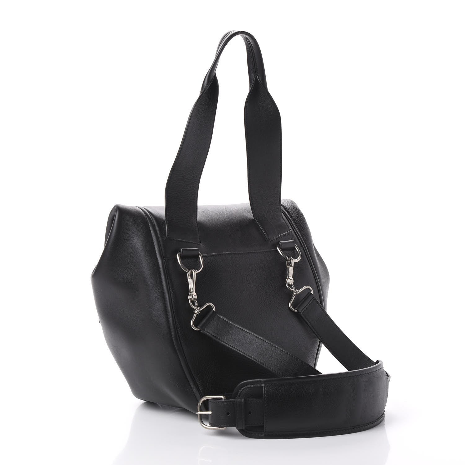 Balenciaga Calfskin Convertible Shoulder Bag Black 2 of 9