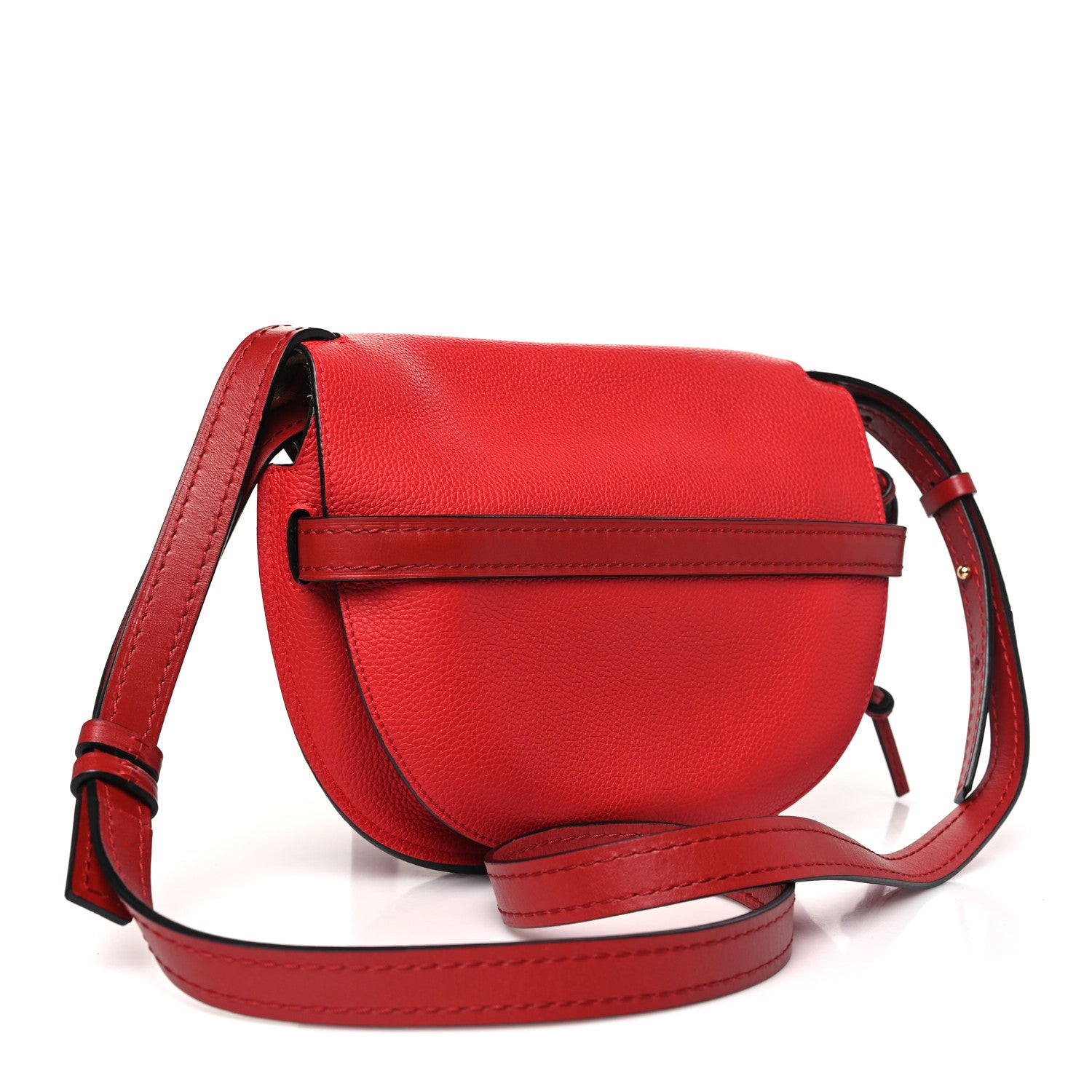 Loewe Grained Calfskin Small Gate Crossbody Bag Burnt Red 3 of 9