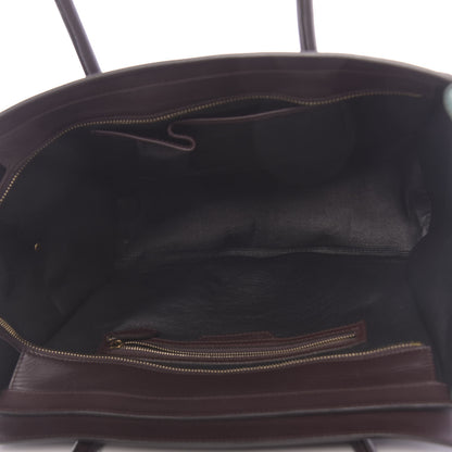 Celine Smooth Calfskin Suede Tri-Color Shoulder Luggage Slate Blue Grey Burgundy 5 of 9