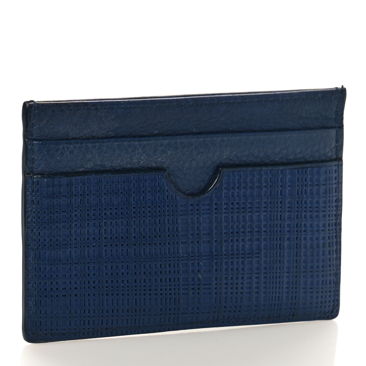 Loewe Calfskin Embossed Anagram Cardholder Navy Blue 3 of 8